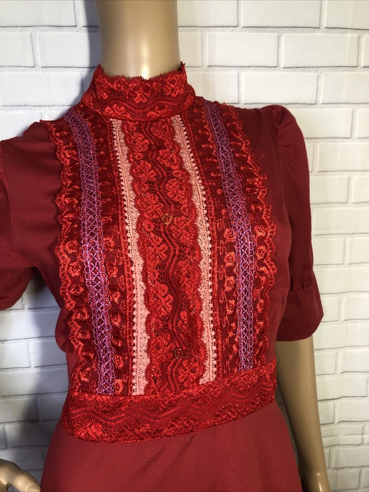 Pearl Red Dress Cosplay Costume Outfits Women's Halloween Carnival Party Suit M - Image 3 of 4