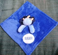 Baby Boy Blanket With Matching Stuffed Dinosaur Newborn Blue Soft