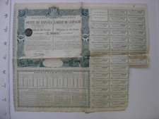 1923 Obligation Compagnie des Chemins de Fer de l'Ouest de l'ESPAGNE Loan Bond