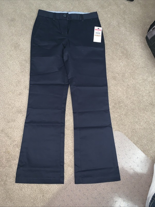 Tommy Hilfiger Girls Boot Cut Navy Pants Size 12 