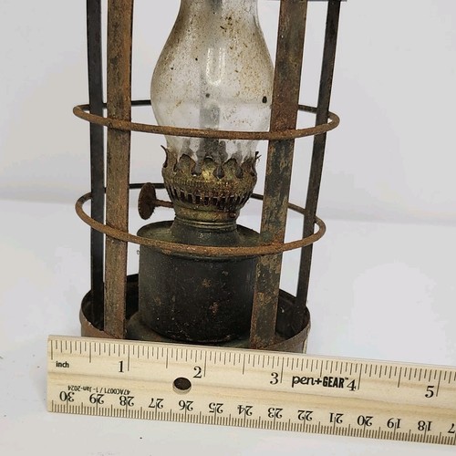 Lámpara de vela de aceite de estaño oxidado estilo marítimo Hong Kong para fines decorativos de colección - Imagen 9 de 9