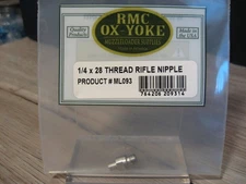 RMC Ox-Yoke Muzzleloader Black Powder 1/4 x 28 Nipple - Thompson Center - ML093