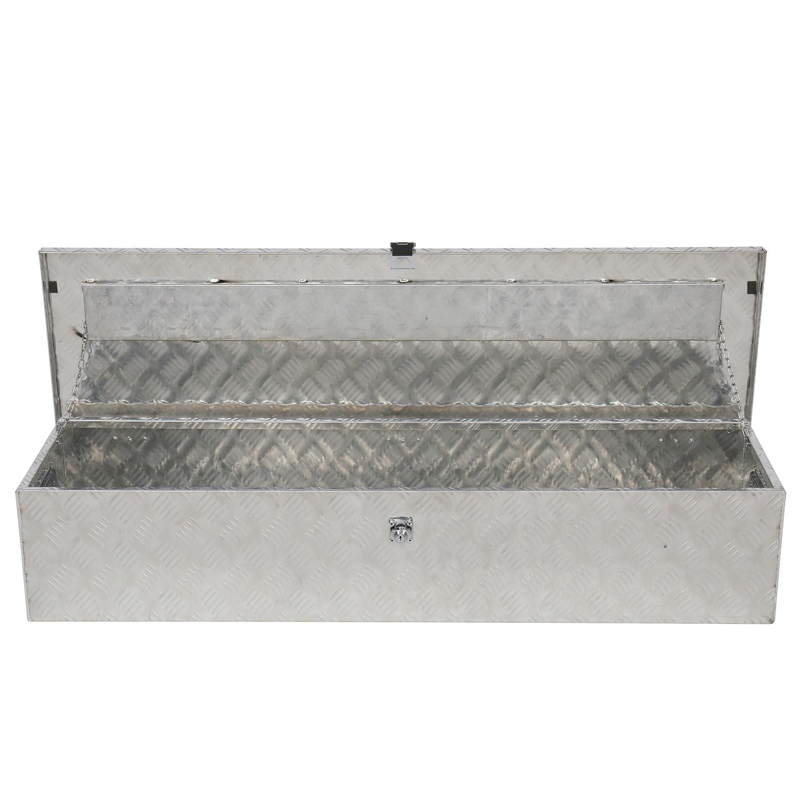 50 Inch Lockable Aluminum Truck Bed Tool Box for Pickup or Trailer Tongue Storage