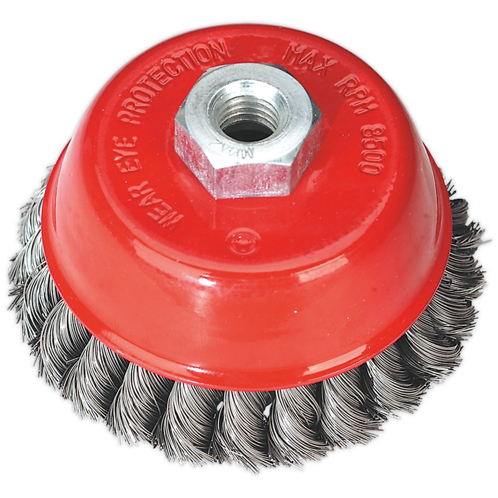 Sealey Twist Knot Cup Brush 100mm M14