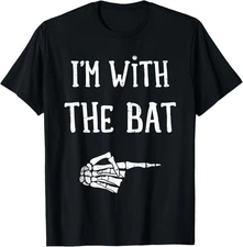 I'm with the bat funny matching couple costume halloween T-Shirt