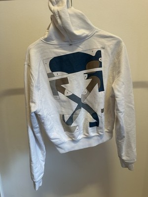 Off-White Hoodie schwarz XS   Puzzlemuster Backprint
