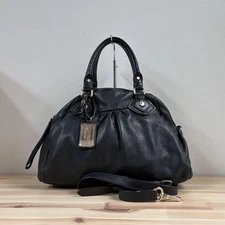 MARC by MARC JACOBS Classic Q Bag Black Leather 2way Shoulder Handbag NNAl22