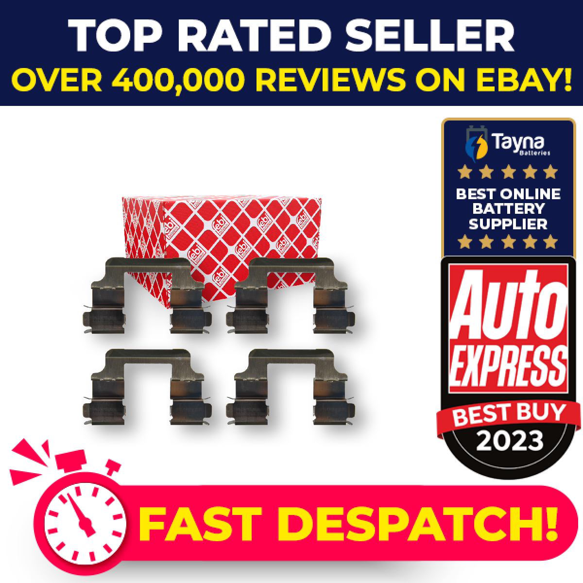Brake Pad Fitting Kit Rear 182011 Febi BRKFITTINGKIT045 Top Quality Guaranteed