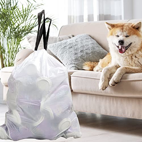 4 Gallonen Müllsack, kleine Kordelzug Müllbeutel, 15 Liter weiß Müllsäcke 72 - Bild 5 von 7
