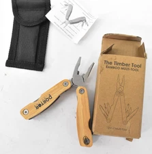 The Timber Tool Bamboo Multi Tool 12 In 1 Wire Cutter Screwdriver BRANDED
