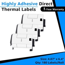 Compatible DK-1247 Shipping Label 4.07"x6.4" 180/Roll Brother QL Printer 3Rolls