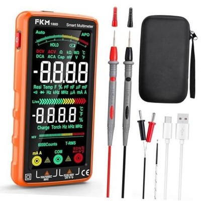 Pro Digital Multimeter Tester TRMS Digital Multimeter（5'' Backlit Color Screen）