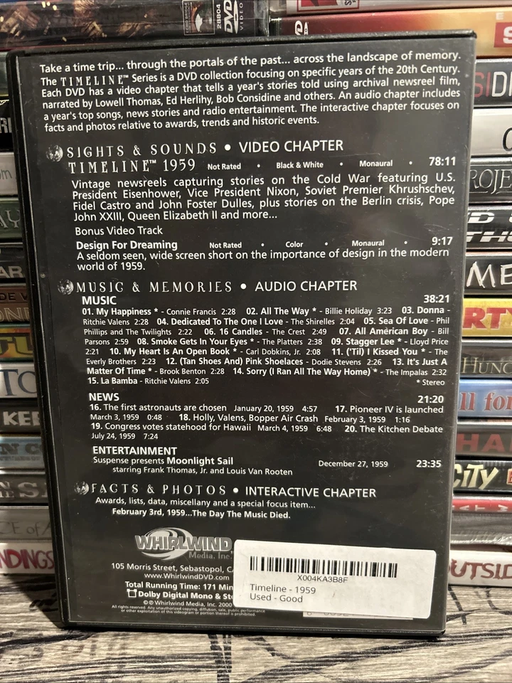 Timeline 1959 (DVD, 2000) A Historical Series Preowned Documentary- C - Image 2 of 4