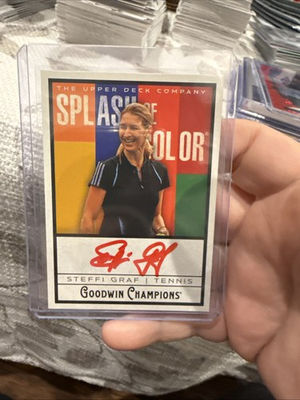 #ad Steffi Graf 2025 Upper Deck Goodwin Champions Splash of Color Red Ink Auto $85.00