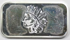 Indian Head Design The Washington Mint .999 Silver Art Bar 1 oz