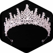 Crystal Tiaras and Crowns for Women Tiara 100 - Crowns For Wedding Silver
