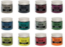 Bundle - 12 Distress Embossing Glaze - Tim Holtz -Coral Sapphire Lagoon Lawn