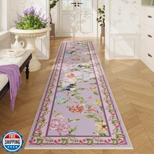 Vowkten Runners for Kitchen Runner Rug Non Slip 2'x10' Long Washable Rugs wit