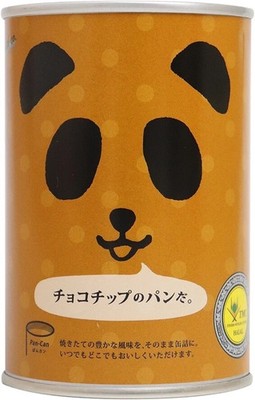 Japanese Canned Food Panda Bread Pan Chocolate Chip Sugar Preserved Snack 100g×6