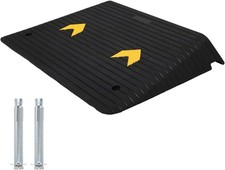 1 Pack Heavy Duty Rubber Threshold Ramp for Doorways, Wheelchairs, Vehicles