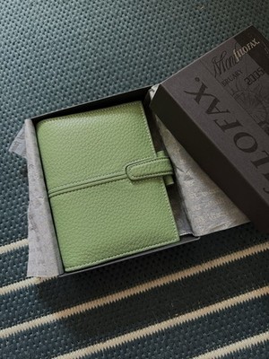 Rare New Filofax Leather Pocket Finchley Soft Jade Green Planner Organizer W Box