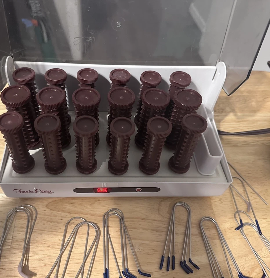 Vintage Free’n Easy Hot Rollers Haarsetter 18 Lockenwickler mit Clips - Bild 3 von 3