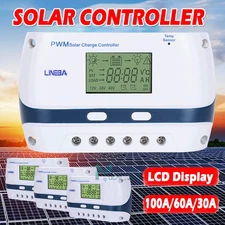 100A Solar Charge Controller 12V/24V/48V USB Regulator for Solar Off-Grid System