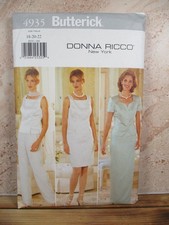Butterick Pattern 4935 Misses Top Skirt Pants Scarf Size 18-20-22 Uncut New