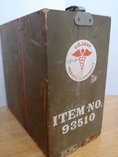 Vintage WW2 US Army Medical Anethesia Box - Military Medic Field Kit