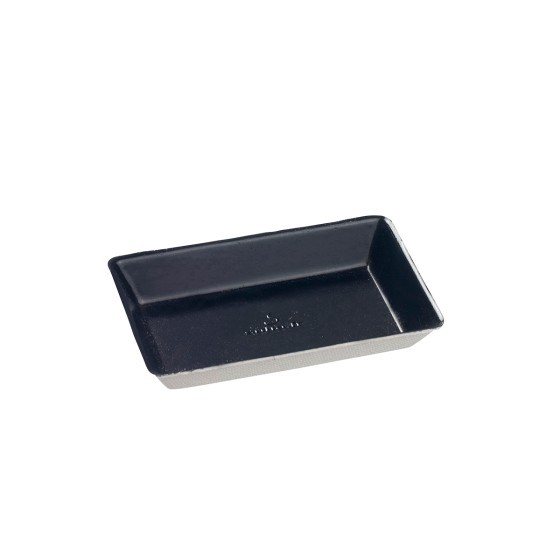 RECTANGULAR BLACK PLATE SUGAR CANE PULP 100x60mm (400)