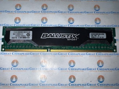 Crucial Ballistix Sport BLS4G3D1339DS1S00.16FMR 4GB PC3-10600U DDR3 RAM TESTED!