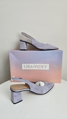 Wimens Lisa Vicky Lavender Suede Sandals Size 6.5 M New
