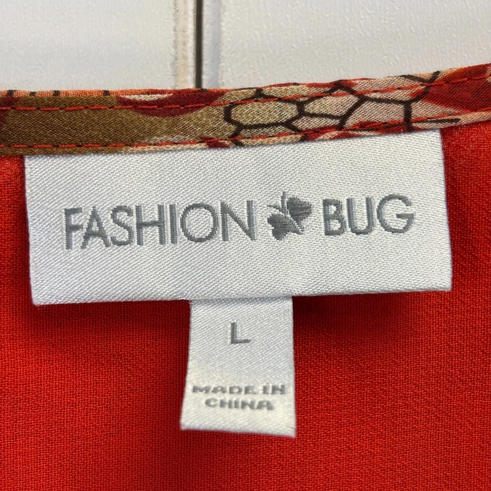 Camiseta sin mangas vintage de moda Bug para mujer boho oficina chifón talla L pañuelo dobladillo Foto 3 de 4