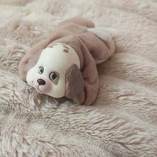 Puppy Surprise Plush Puppy Baby Toy Brown White Beige Model 8800 vintage 1991