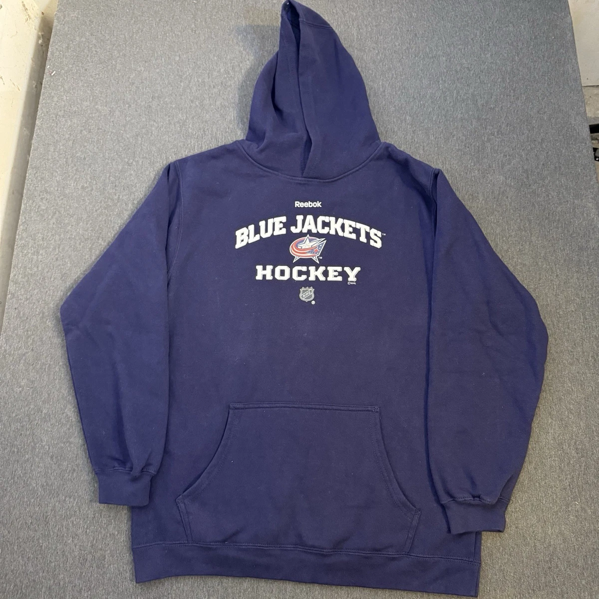Sweat à Capuche (hoodie) Columbus Blue Jackets NHL - Taille L - Couleur Bleu Marine Et Rouge - Marque Fanatics - Neuf