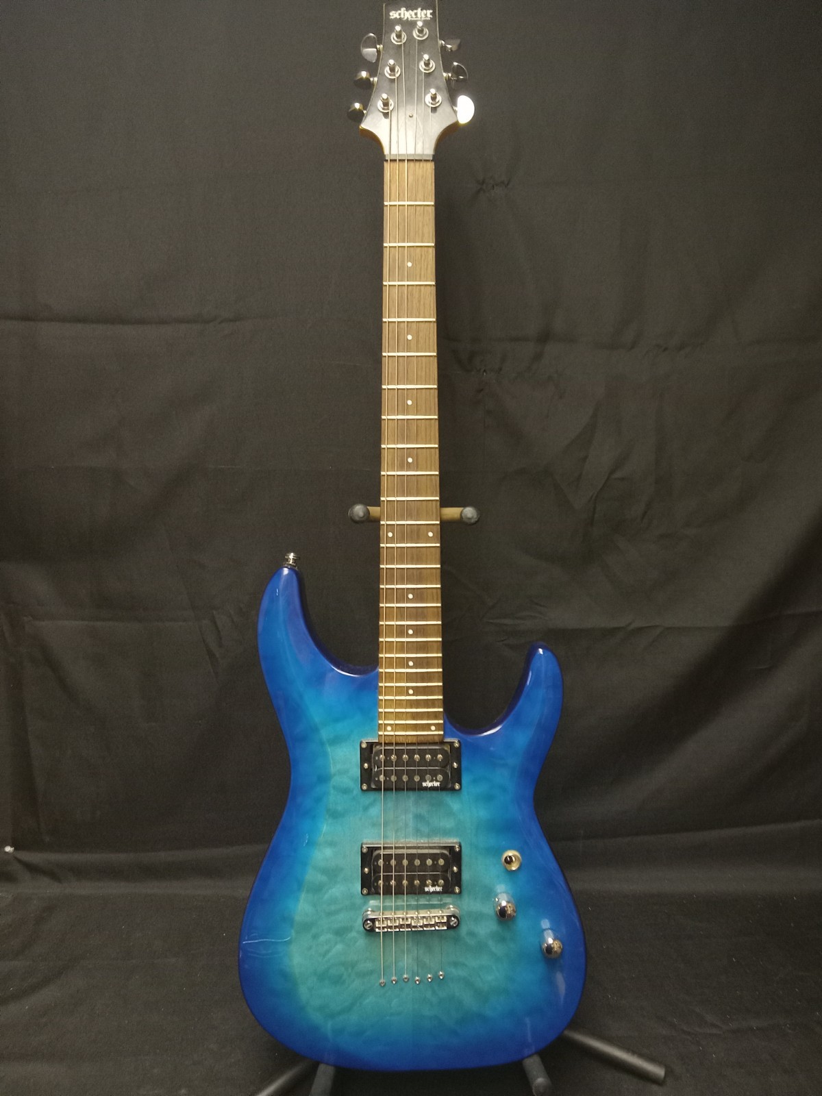 2012 Schecter C-6 Plus - Ocean Blue Burst - Indonesia