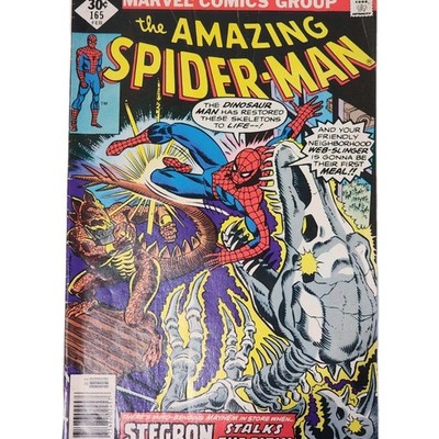 Amazing Spider-Man #165 1977 Marvel Stegron Dinosaur Man Ross Andru FN
