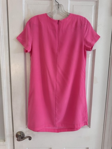 Mini robe Amanda Urichard rose vif 100% soie taille S luxe resort chic Barbie - Photo 3/11