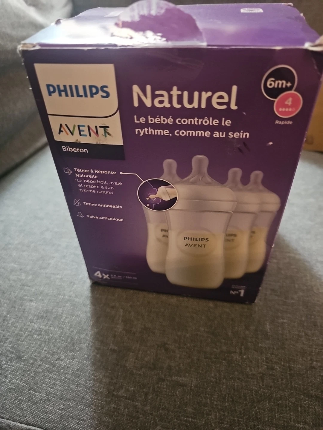 11oz Natural Baby Bottles with Fast Flow Nipples - 4-Pack
Opens in a new window or tab