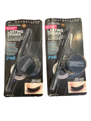 Maybelline New York Lasting Drama Gel Eyeliner Blackest Black 950 3g Set of 2
