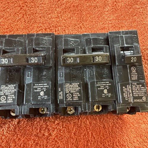 Disyuntores QP tipo polo doble Siemens Q230 2-30 amperios 1-20 amperios - Imagen 10 de 10