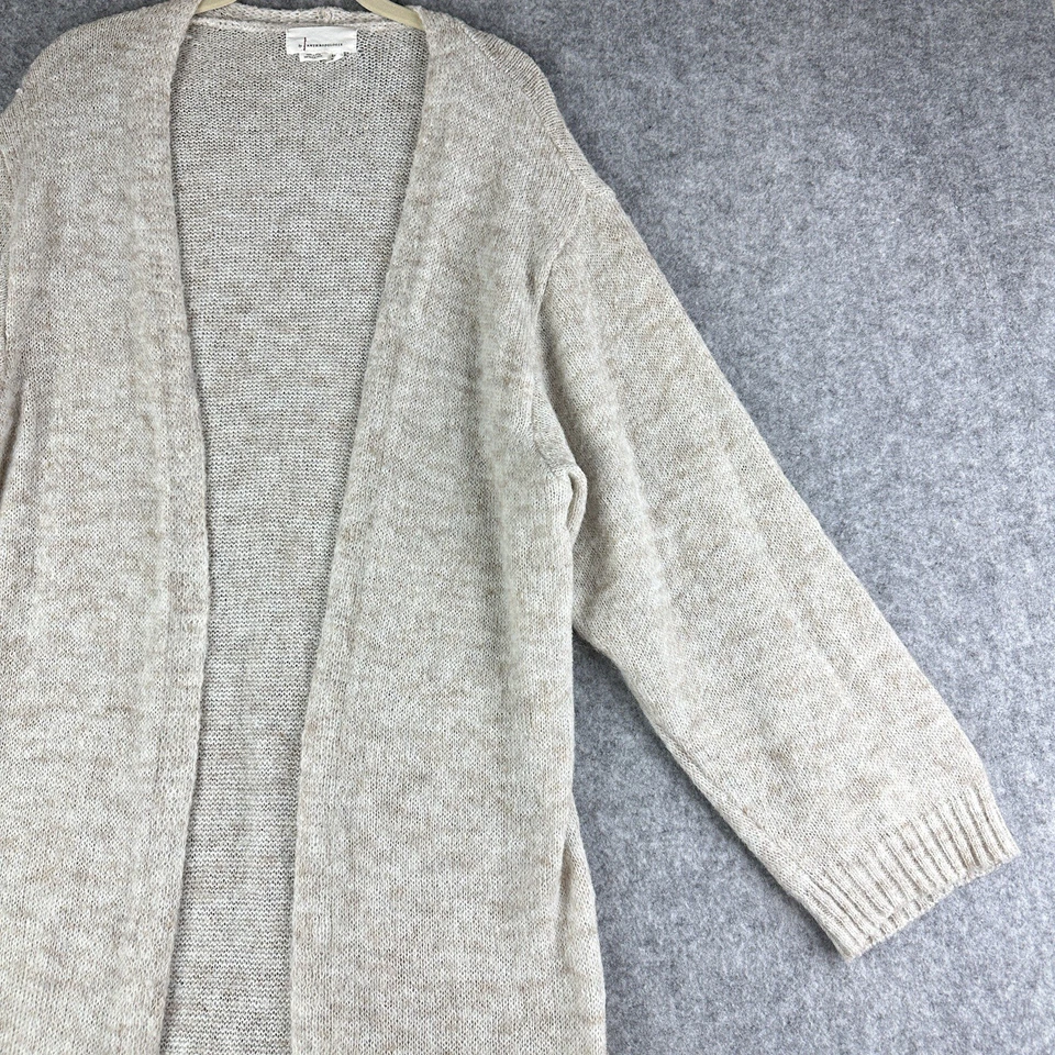 Cardigã Anthropologie Suéter Feminino Tamanho Único Longline Frente Aberta Malha Espanador - Imagem 4 de 4