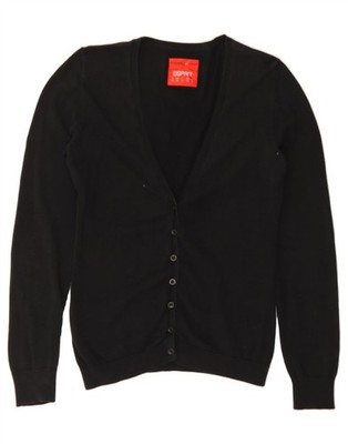 ESPRIT Damen Strickjacke Pullover UK 6 XS schwarz CH22
