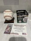 BILL MAZEROSKI SIGNED 10-13-60 PIRATES OFFICIAL RAWLINGS NL BASEBALL PSA COA RON