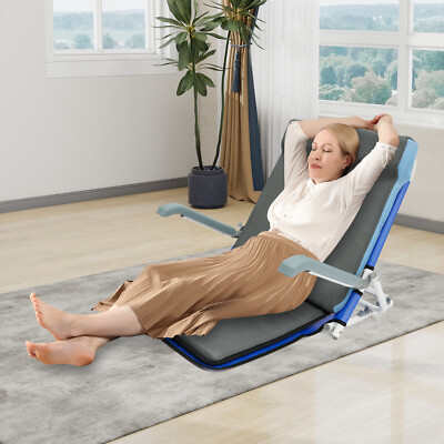 Portable Adjustable Bed Backrest - Folding Sit Up Support 20°-75°【Blue】