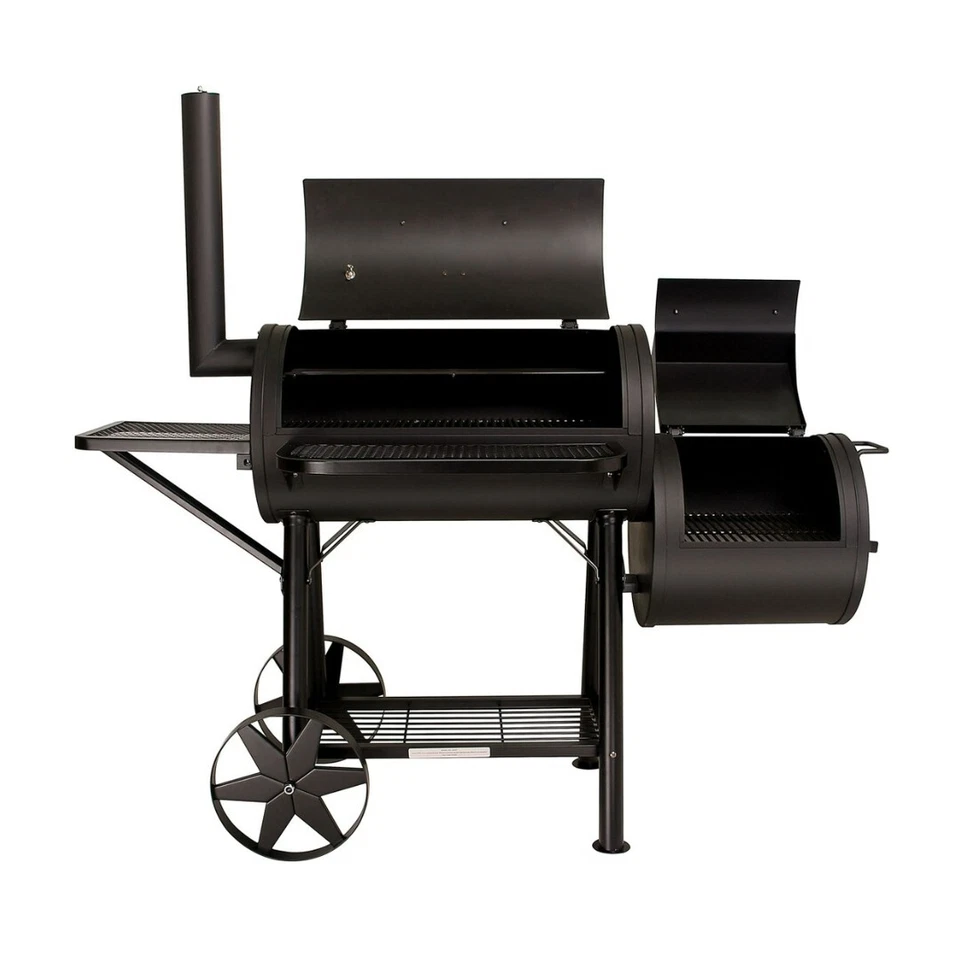 CosmoGrill Outdoor XXXL 90 KG Charcoal Barbecue Barrel Offet Smoker Grill Garden - Image 2 of 4