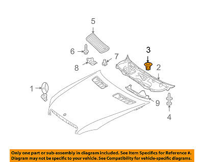 Mercedes MERCEDES-BENZ OEM S550 Hood Grille Grill-Vent Cover Grommet 0009981401