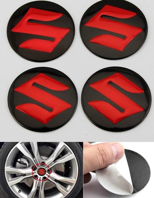 Mitsubishi 68mm Red white Replacement Decal Sticker center cap hub wheel logo