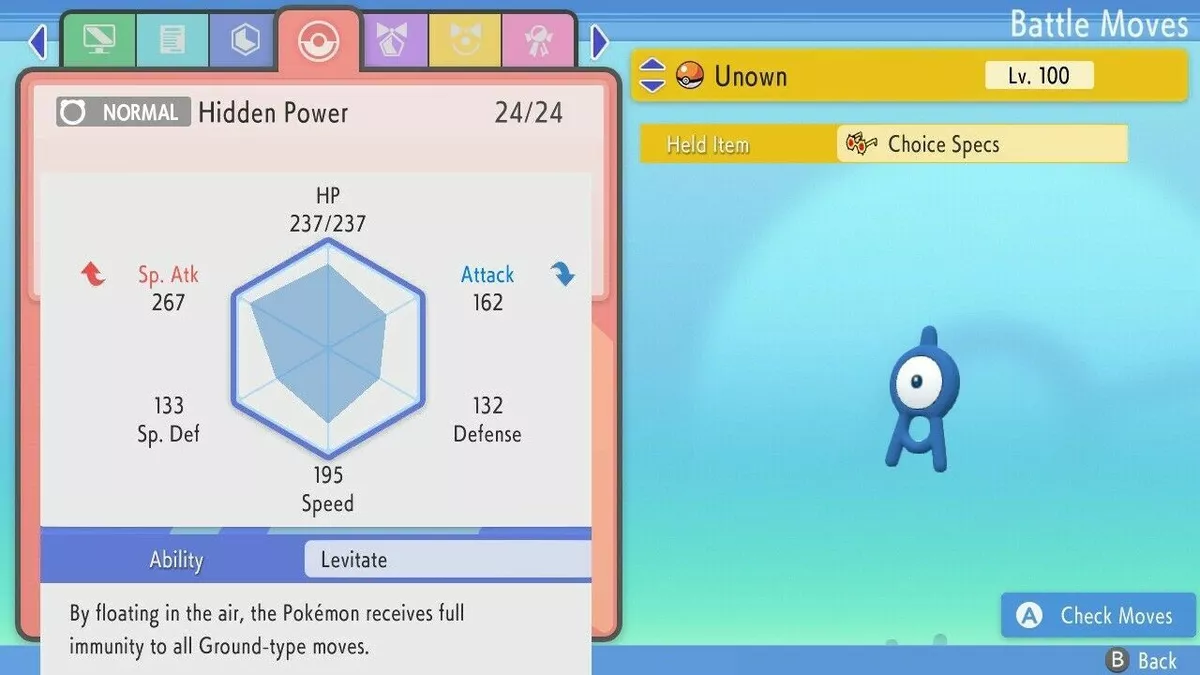 Shiny/non-shiny Unown 6IV Brilliant Diamond/shining Pearl 