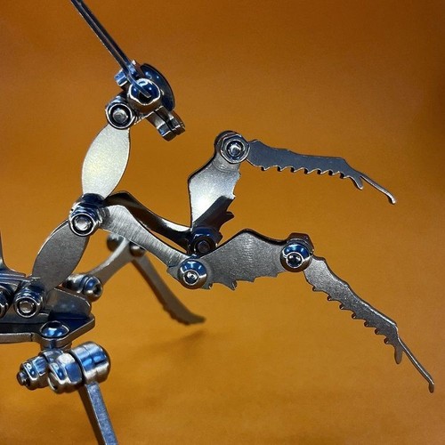 3D Zum Selbermachen Mechanische Mantis Edelstahl Insekten Puzzle Modellbausatz Spielzeug Geschenk - Bild 8 von 11